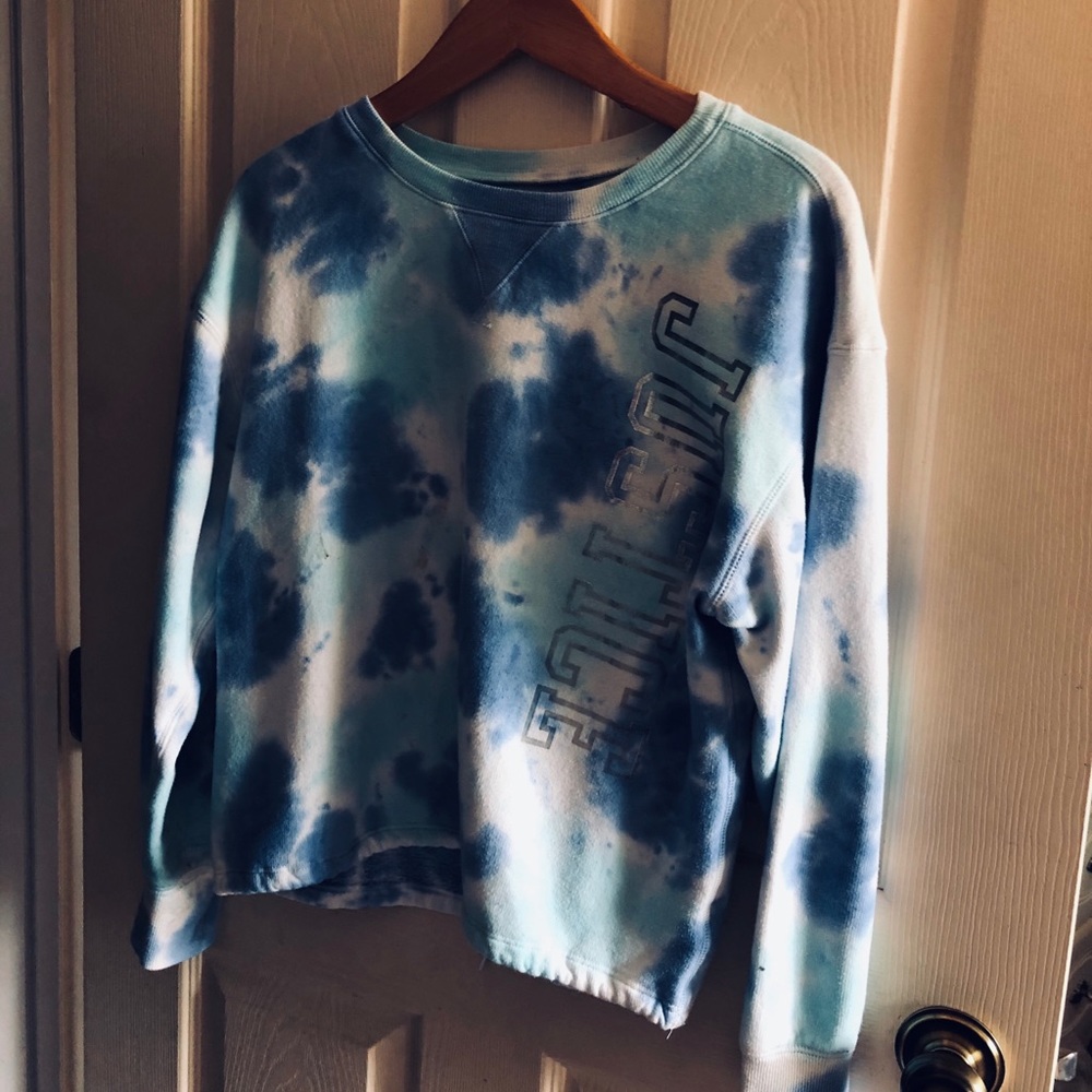 Blue and white